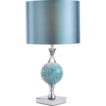 Där Lighting ELS4223 - Lampada da tavolo ELSA 1xE27/40W/230V blu/cromo lucido