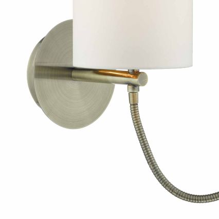 Där Lighting FET0775 - Applique murale LED FETA 1xE27/60W/230V + LED/1W, laiton