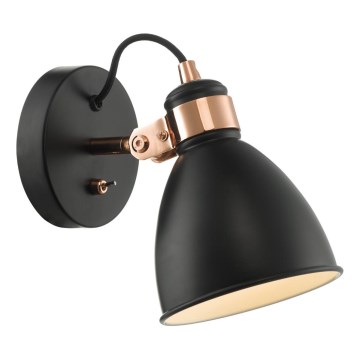 Där Lighting FRE0722 - Faretto da parete FREDERICK 1xE14/40W/230V nero