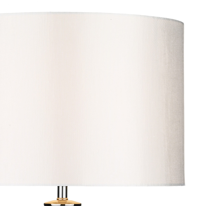 Där Lighting HIN4208 - Tischleuchte HINTON 1xE27/60W/230V weiß/hochglänzender Chrom