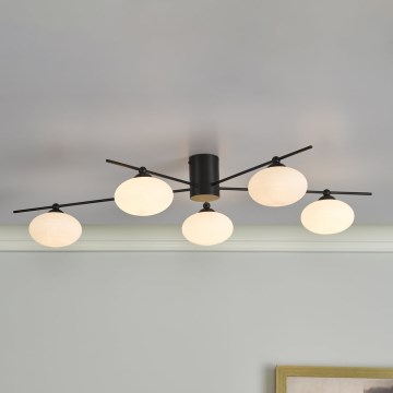 Där Lighting JAS5422 - Plafonnier JASPER monté en surface 5xG9/25W/230V noir