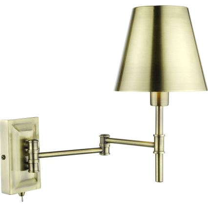 Där Lighting KEN0775 - Lampada da parete flessibile KENSINGTON 1xE14/25W/230V ottone