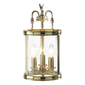 Där Lighting LAM0340 - Lampadario a catena LAMBETH 3xE14/60W/230V ottone