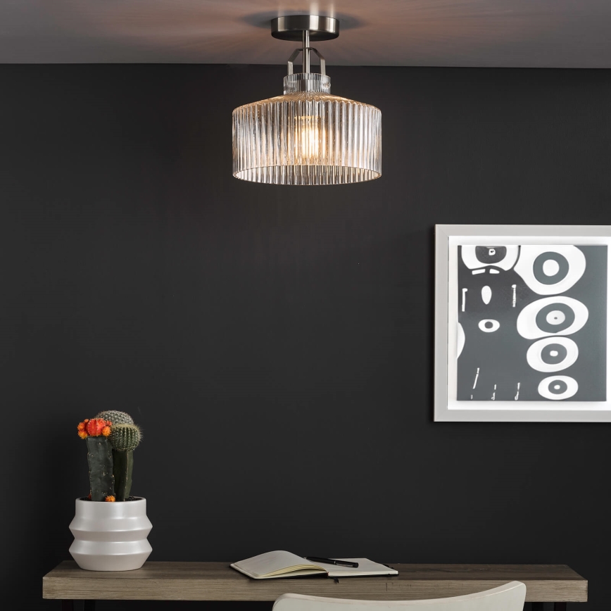 Där Lighting LEN4846 - Deckenleuchte LENKA 1xE27/60W/230V mattchrom