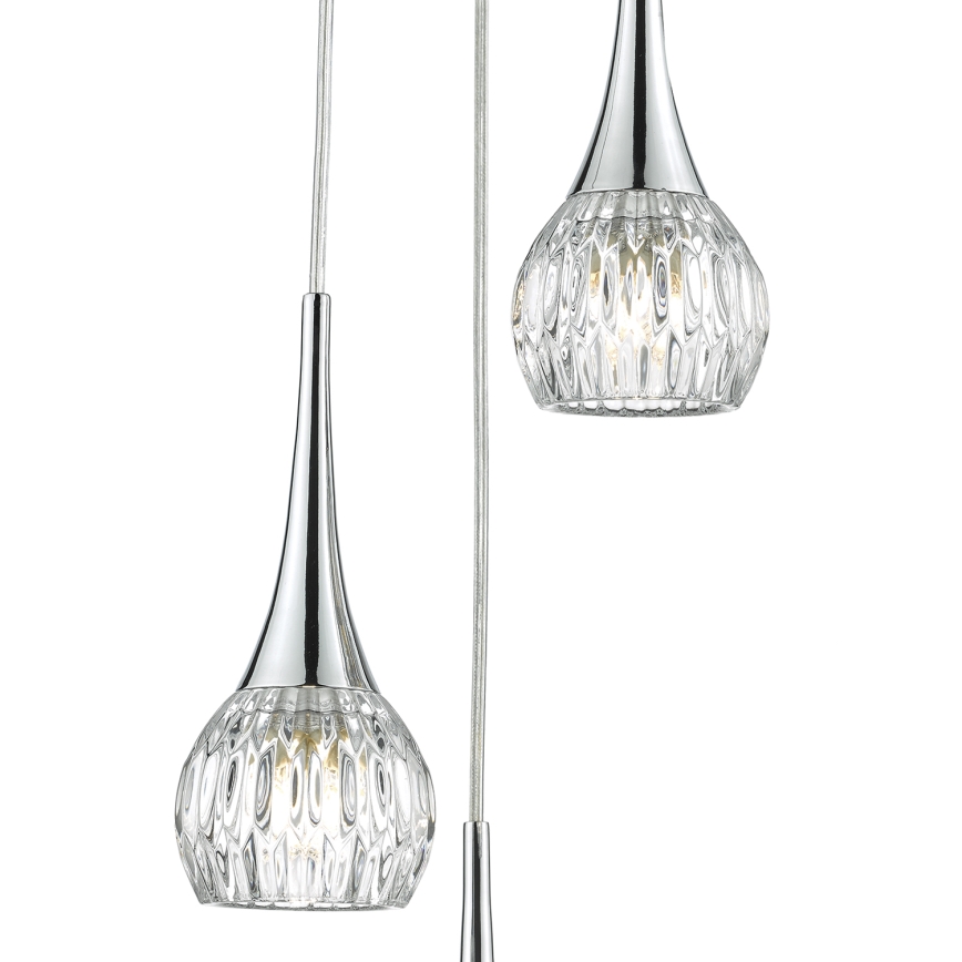 Där Lighting LYA0350 - Suspension sur câble LYALL 3xG9/40W/230V chromé brillant
