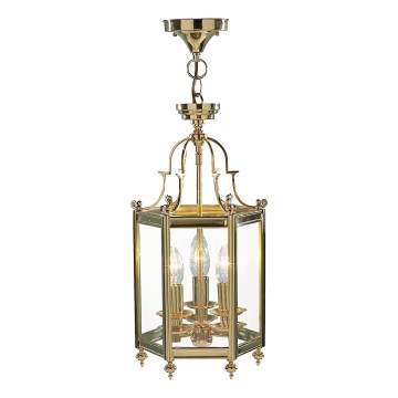 Där Lighting MOO0340 - Kronleuchter an Kette MOORGATE 3xE14/60W/230V Messing