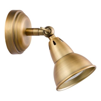Där Lighting NAT0742 - Faretto da parete NATHANIEL 1xGU10/11W/230V in ottone