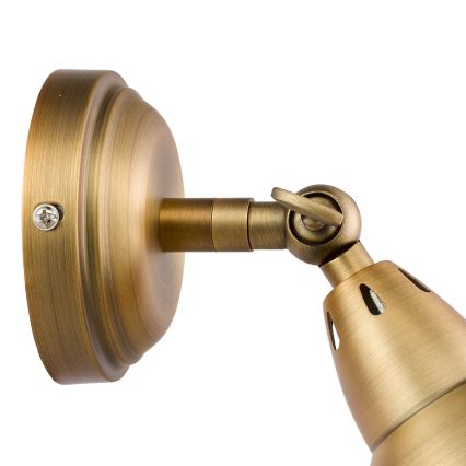 Där Lighting NAT0742 - Faretto da parete NATHANIEL 1xGU10/11W/230V in ottone