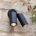 Där Lighting ORT0922 - Applique spot d'extérieur LED ORTEGA 2xGU10/5W/230V IP65 noir