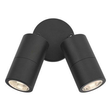 Där Lighting ORT0922 - LED-Außen-Wandstrahler ORTEGA 2xGU10/5W/230V IP65 schwarz