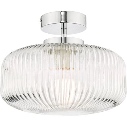 Där Lighting RIV5208 - Plafoniera da bagno RIVA a montaggio superficiale 1xE27/60W/230V IP44 cromato lucido