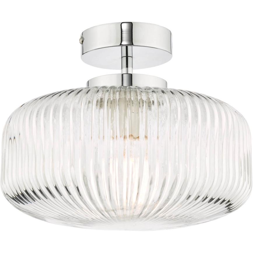 Där Lighting RIV5208 - Plafoniera da bagno RIVA a montaggio superficiale 1xE27/60W/230V IP44 cromato lucido