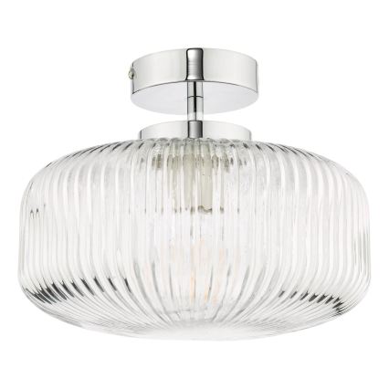 Där Lighting RIV5208 - Plafoniera da bagno RIVA a montaggio superficiale 1xE27/60W/230V IP44 cromato lucido