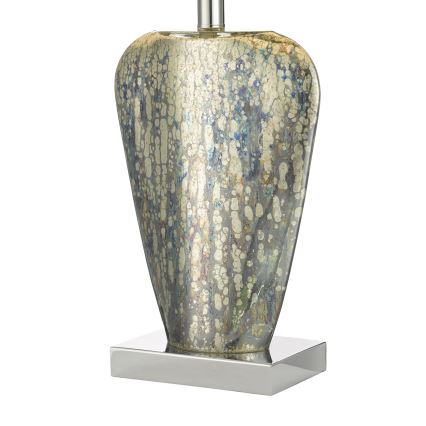 Där Lighting SYR4235 - Lampada da tavolo SYRACUSE 1xE27/60W/230V cromo lucido/crema