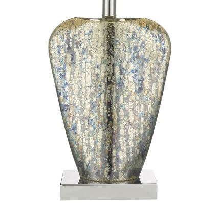 Där Lighting SYR4235 - Lampada da tavolo SYRACUSE 1xE27/60W/230V cromo lucido/crema