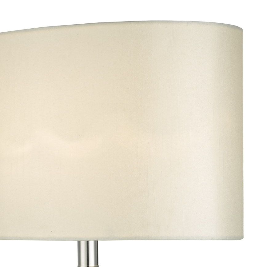 Där Lighting SYR4235 - Tischleuchte SYRACUSE 1xE27/60W/230V glänzender Chrom/Creme