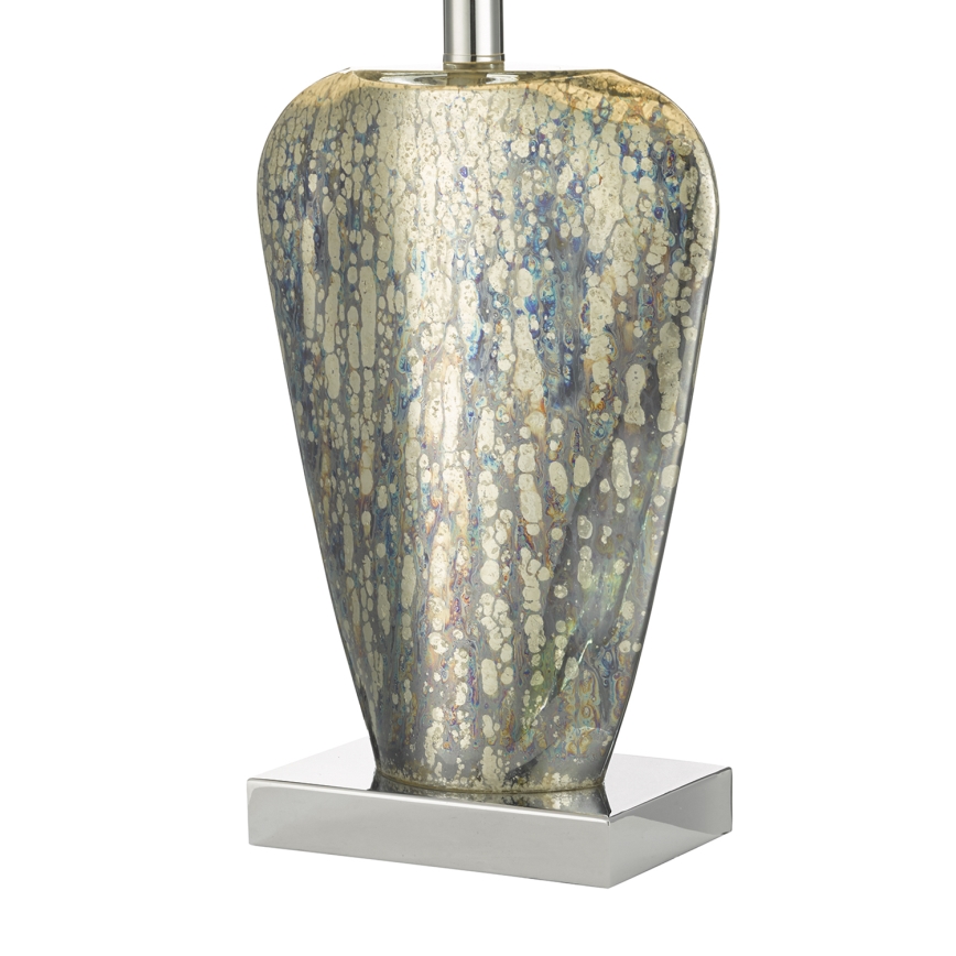 Där Lighting SYR4235 - Tischleuchte SYRACUSE 1xE27/60W/230V glänzender Chrom/Creme