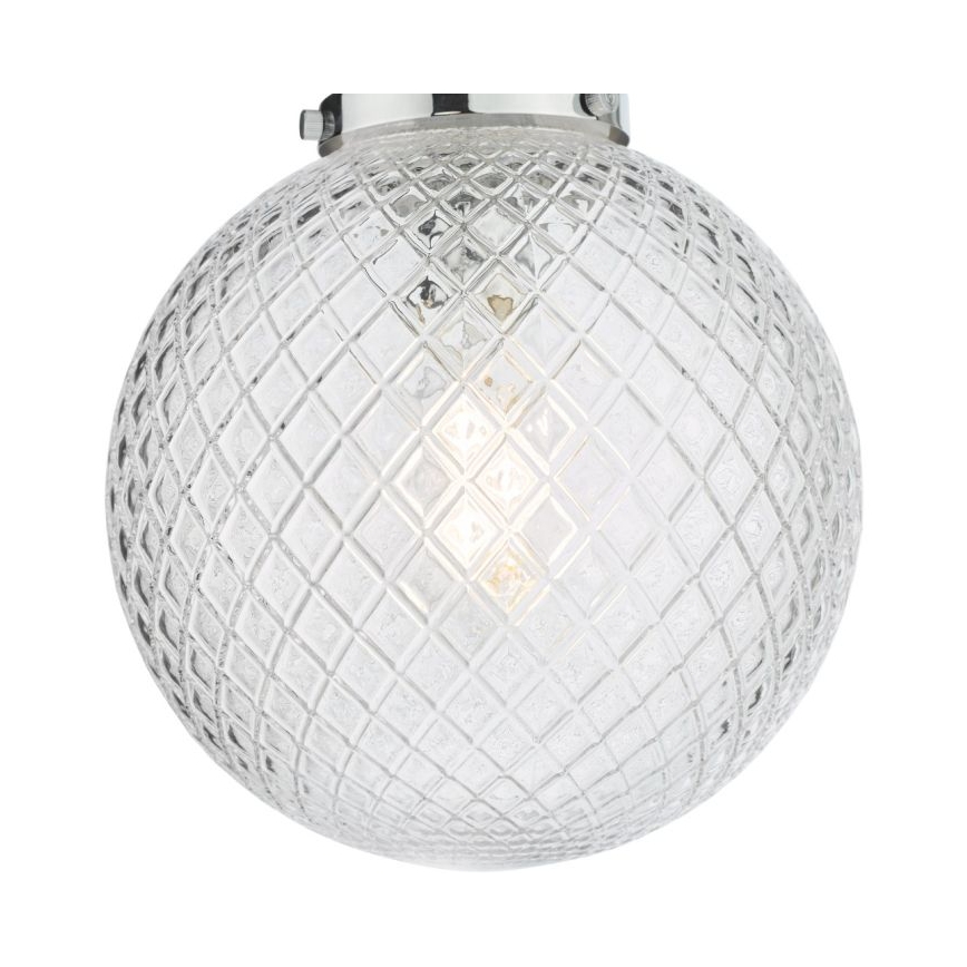 Där Lighting WAY0150 - Plafoniera per bagno WAYNE 1xE27/40W/230V IP44 Ø 25 cm cromo lucido