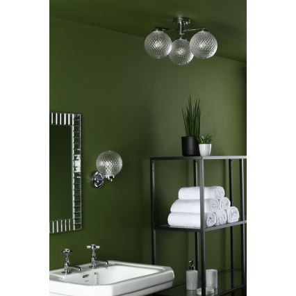 Där Lighting WAY0750 - Badezimmer-Wandleuchte WAYNE 1xG9/3W/230V IP44 glänzender Chrom