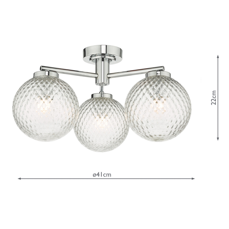 Där Lighting WAY5350 - Badezimmer-Aufbauleuchte WAYNE 3xG9/3W/230V IP44 glänzender Chrom