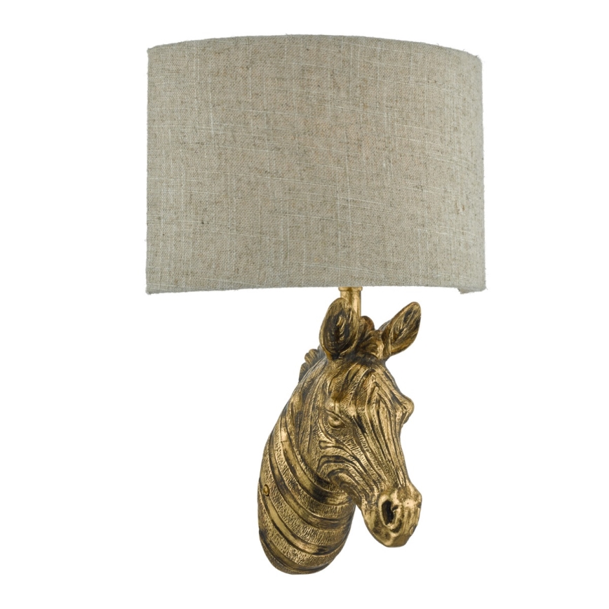 Där Lighting ABB0735 - Applique ABBY 1xE14/40W/230V lino/dorato