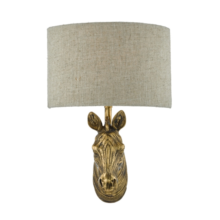Där Lighting ABB0735 - Applique ABBY 1xE14/40W/230V lino/dorato