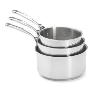 De Buyer 3410.03 - Set di 3 pentolini MILADY in acciaio inox