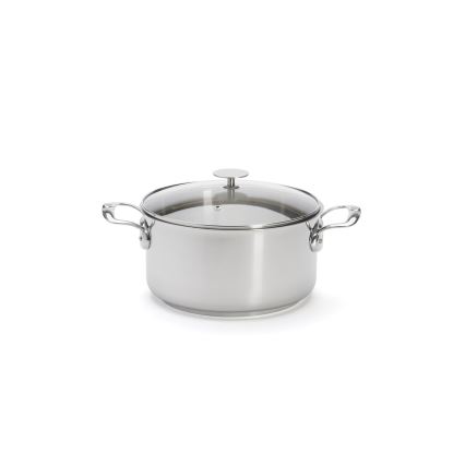 De Buyer 3427.24 - MILADY Topf mit Deckel, 24 cm, Edelstahl