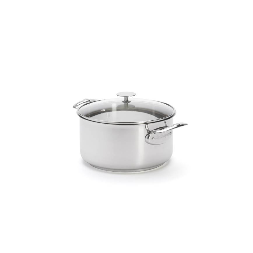 De Buyer 3427.24 - MILADY Topf mit Deckel, 24 cm, Edelstahl