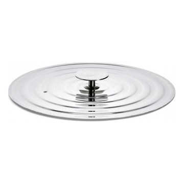 De Buyer 3460.02 - Universeller Deckel für niedrige Pfannen 20–24 cm, Edelstahl