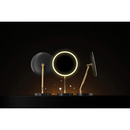 Deante ADI_Z812 - Miroir cosmétique LED rechargeable pour salle de bains SILIA LED/5V 5000 mAh 2700-6500K IP44