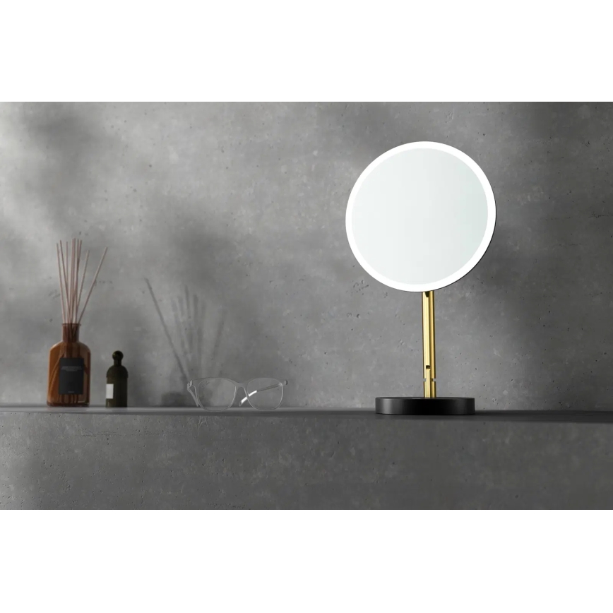 Deante ADI_Z812 - Miroir cosmétique LED rechargeable pour salle de bains SILIA LED/5V 5000 mAh 2700-6500K IP44