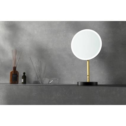 Deante ADI_Z812 - Specchio cosmetico da bagno ricaricabile SILIA LED/5V 5000 mAh 2700-6500K IP44