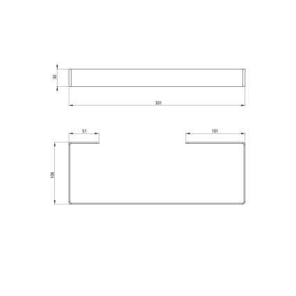 Deante ADM_A611 - Porta asciugamani da parete MOKKO 30 cm, bianco