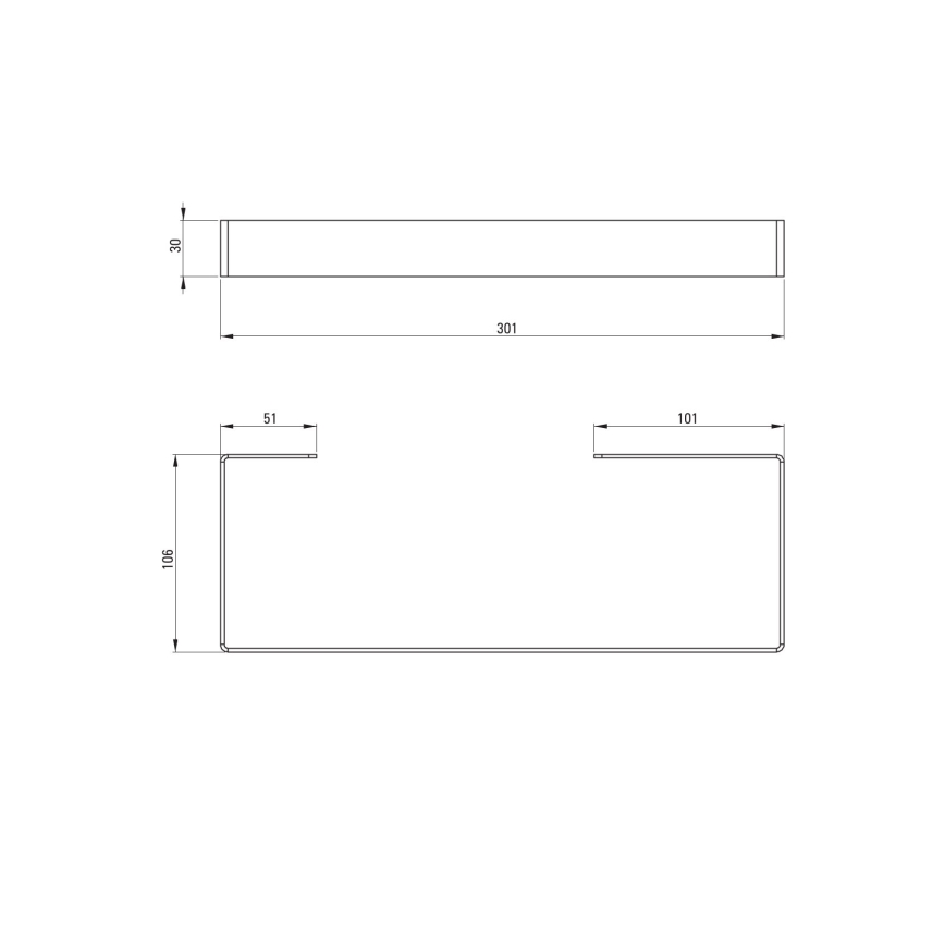 Deante ADM_A611 - Porte-serviettes mural MOKKO 30 cm blanc