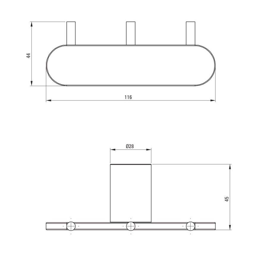Deante ADR_0131 - Crochet mural ROUND chromé brillant