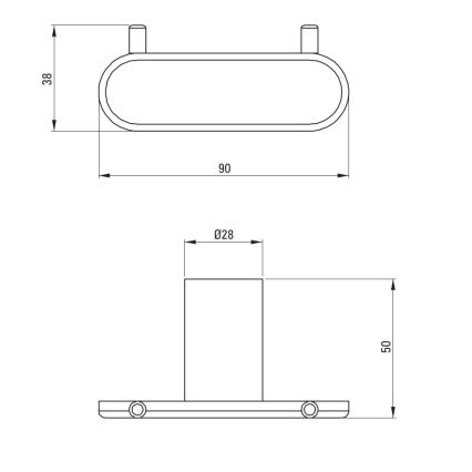 Deante ADR_N121 - Wandhaken ROUND schwarz