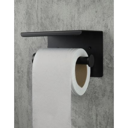Deante ADR_N221 - Porte-rouleau de papier toilette ROUND noir
