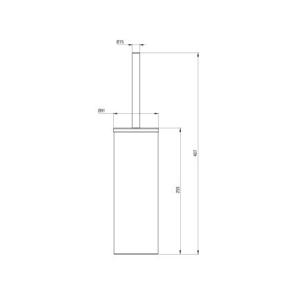 Deante ADR_N712 - Brosse WC sur pied ROUND noire