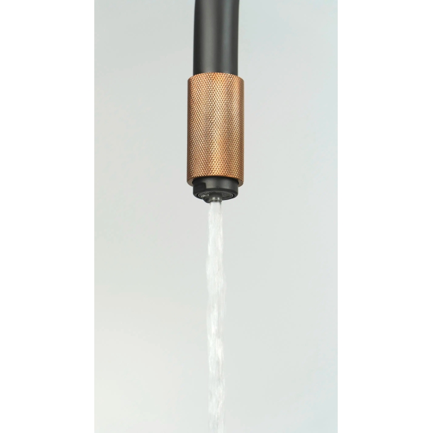 Deante BCA_B64M - Miscelatore per lavello ASTER nero/ottone