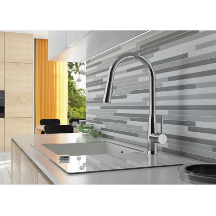 Deante BDH_072M - Rubinetto lavello con doccetta estraibile LUKRECJA cromo lucido