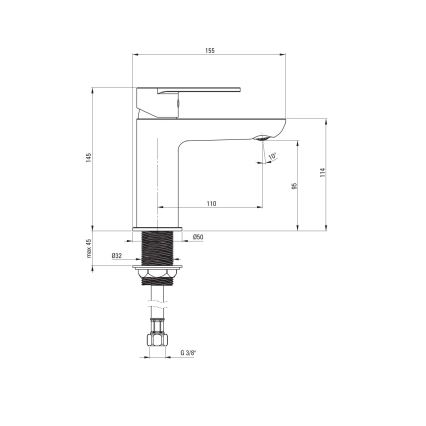 Deante BGA_020M - Mitigeur de lavabo ALPINIA chrome brillant