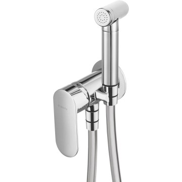 Deante BGA_034M - Miscelatore per bidet con doccetta per installazione ad incasso ALPINIA cromo lucido