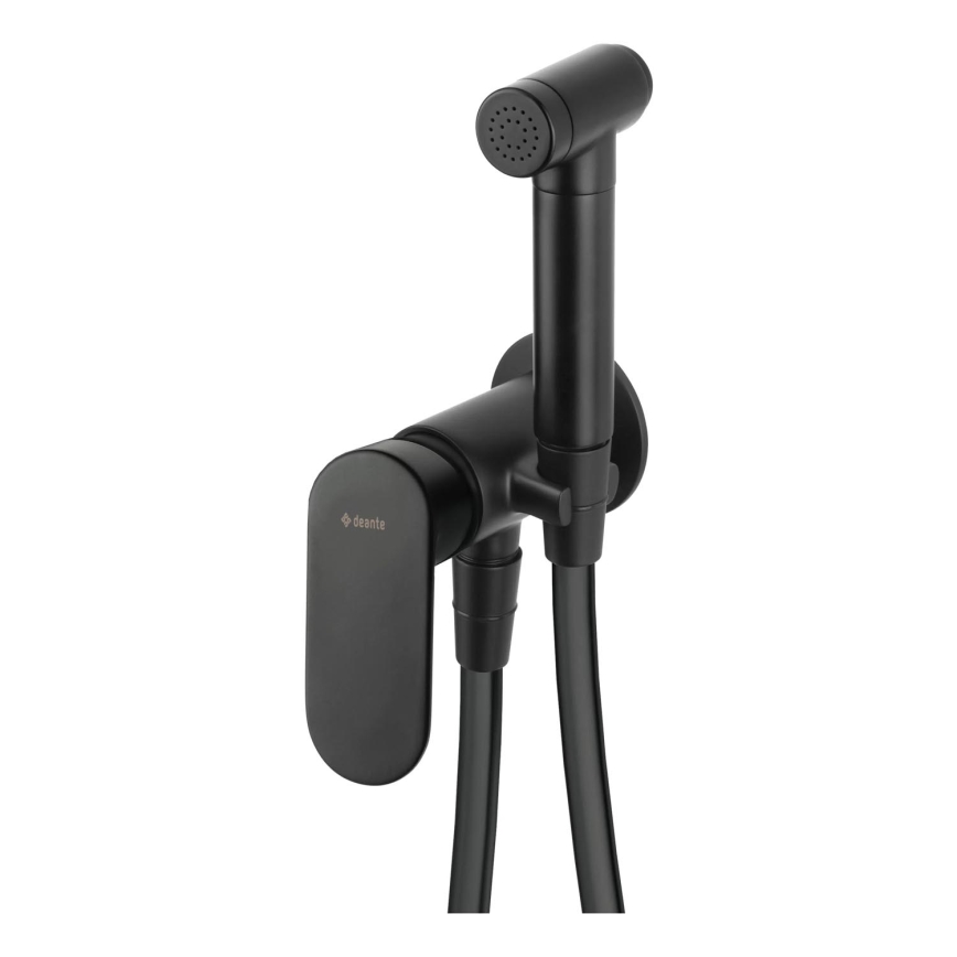 Deante BGA_N34M - Miscelatore per bidet ALPINIA con doccetta per installazione a incasso, nero