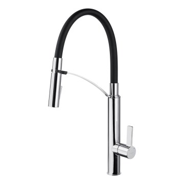 Deante BGB_B720 - Robinet d'évier avec bras flexible GERBERA noir/chrome