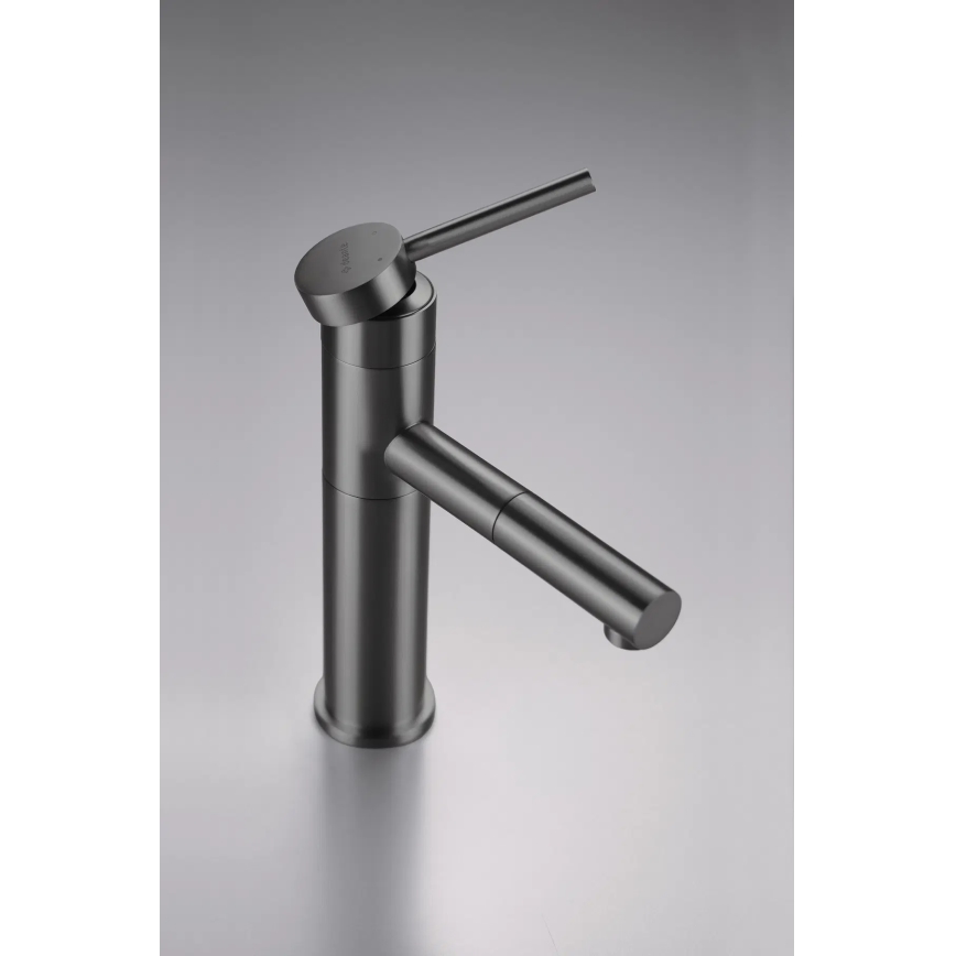Deante BGE_D22M - Waschtischarmatur ORA mit herausziehbarer Brause, 22,9 cm, Titan