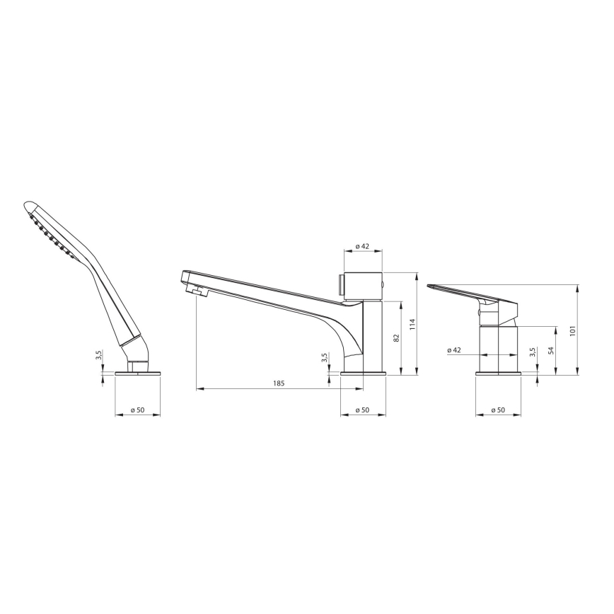 Deante BGJ_N13M - Set vasca con miscelatore JASMIN nero