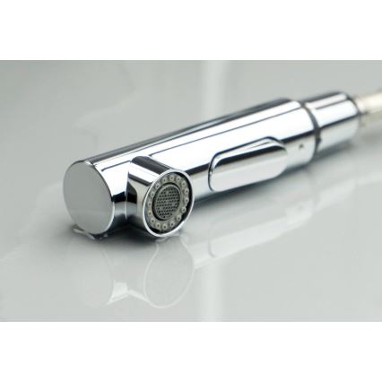 Deante BKM_073M - Robinet d'évier avec douchette extractible MOMI chrome brillant