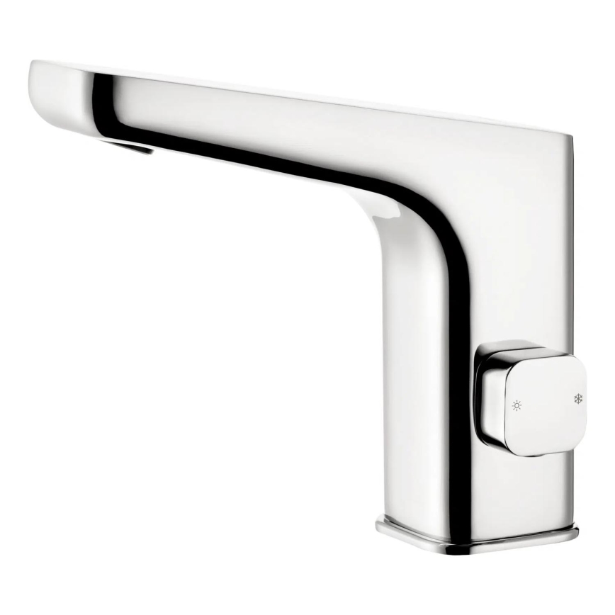 Deante BQH_029R - Senza tocco rubinetto per lavabo con regolazione di temperatura HIACYNT 4xAA cromo lucido