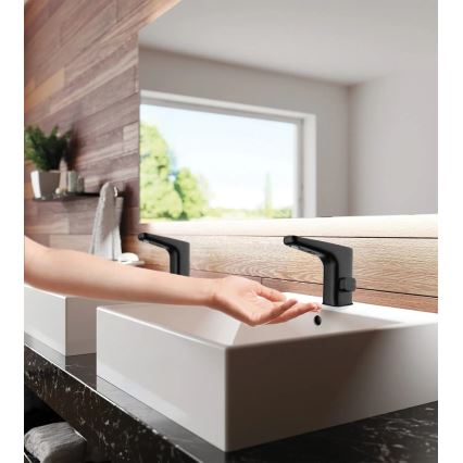 Deante BQH_N28V - Rubinetto touchless per lavabo HIACYNT 230/6V nero